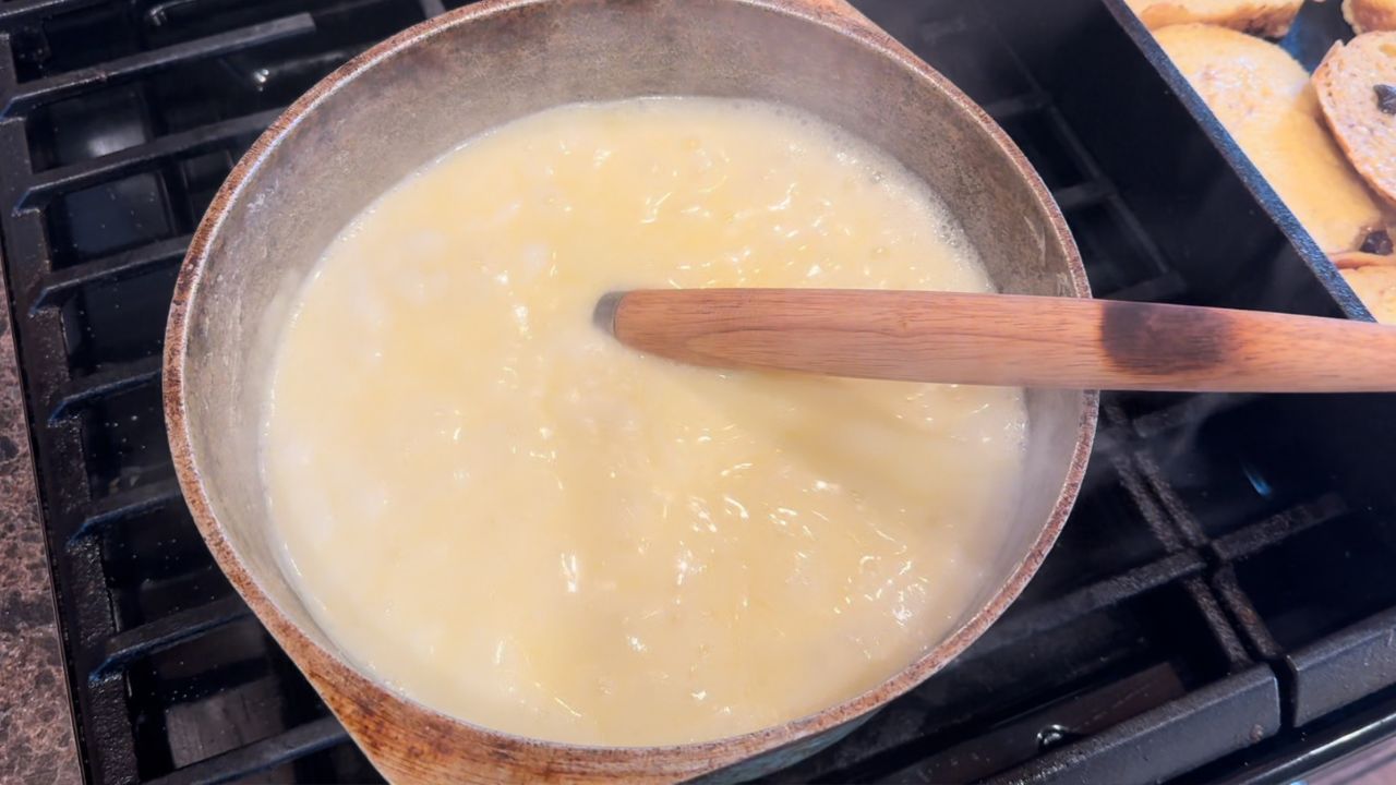 buttermilk syrup simmering