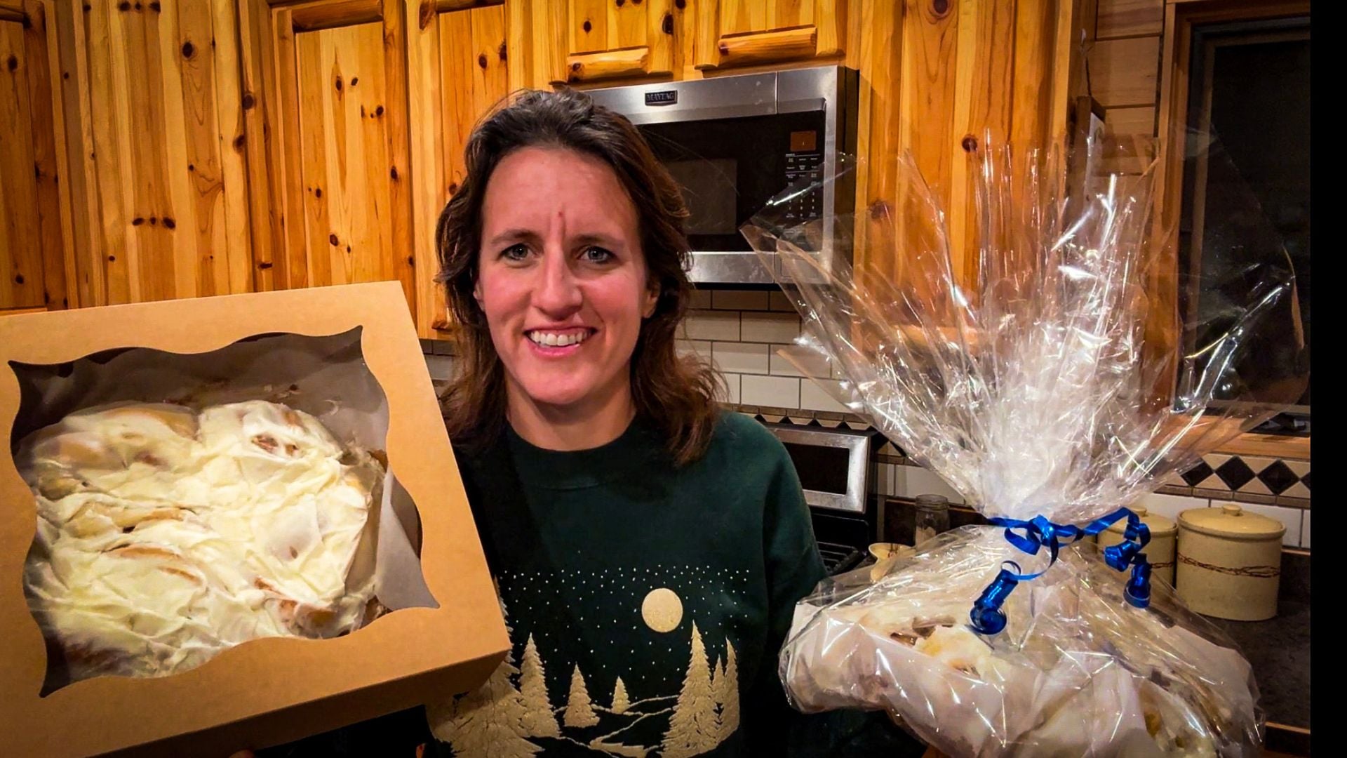 lady gifting sourdough