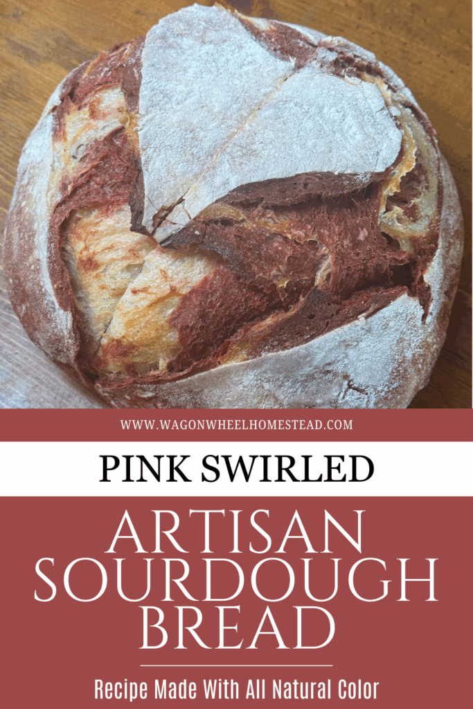 Pink Sourdough Bread pin image