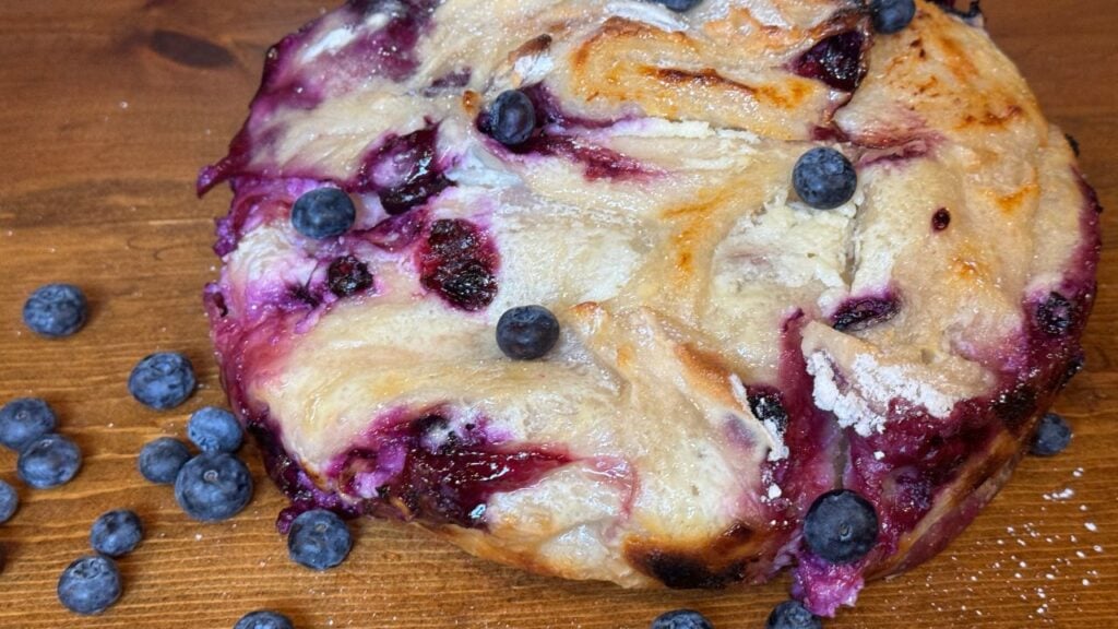 delicious lemon blueberry sourdough bread
