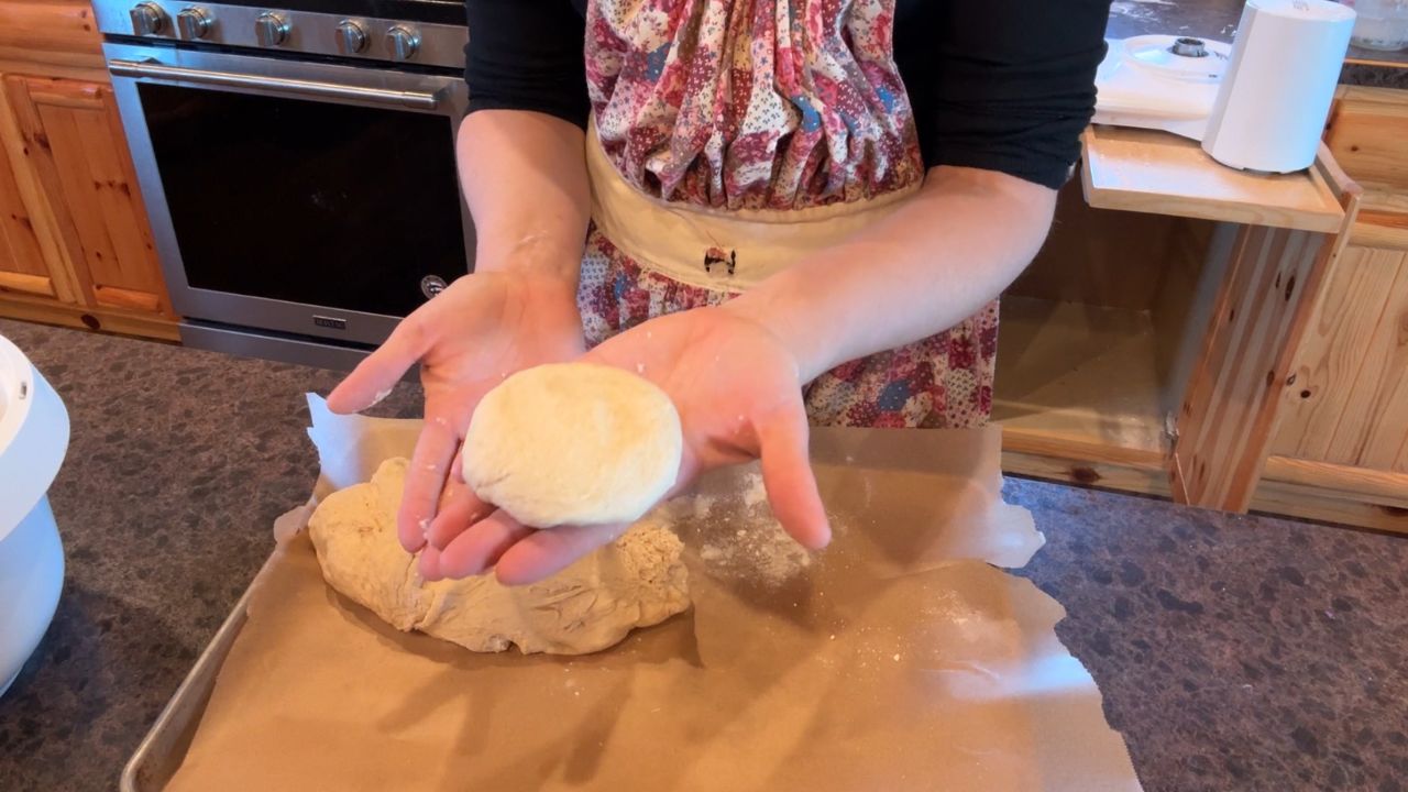 shaped sourdough discard hamburger buns