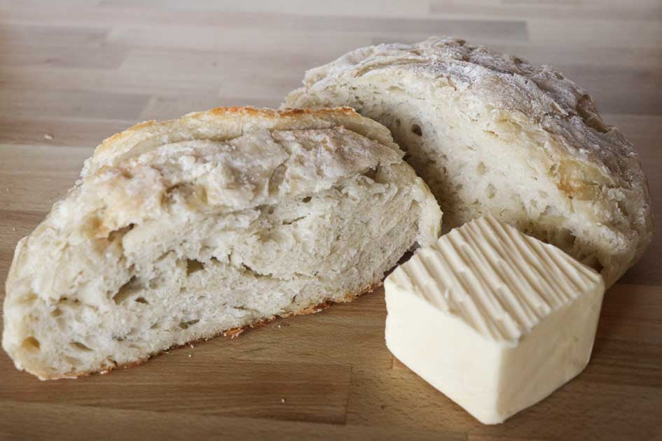 croissant sourdough bread with butter