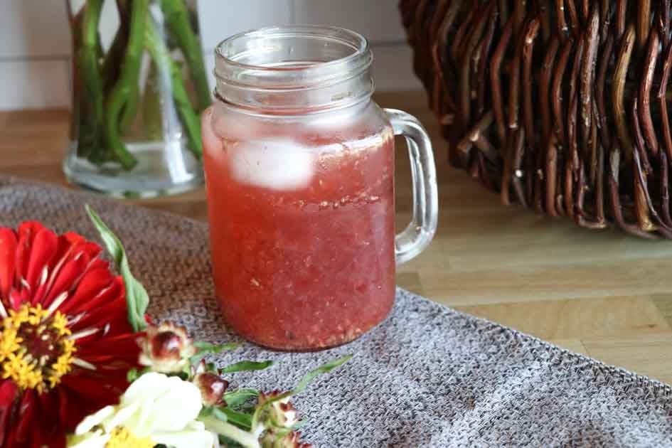 gatorade on ice with basket and flowers