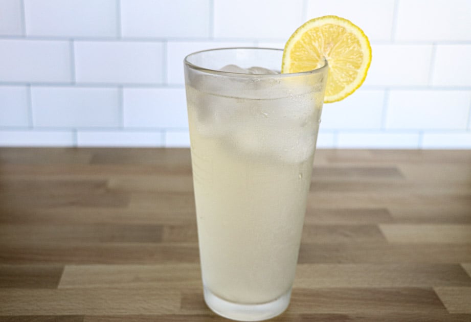 plain glass of fermented lemonade horizontal