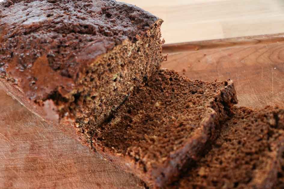 chocolate zucchini bread sliced