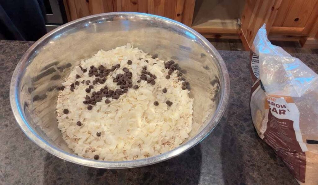 dry ingredients for sourdough granola