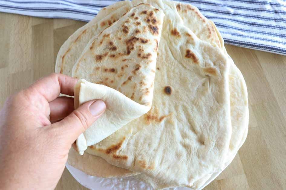 foldable sourdough tortillas