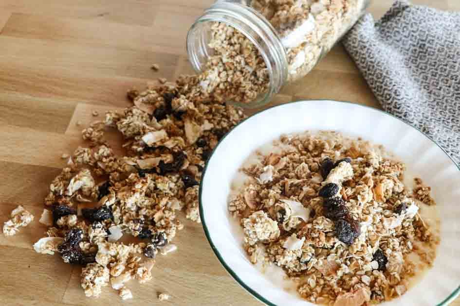 jar of sourdough granola