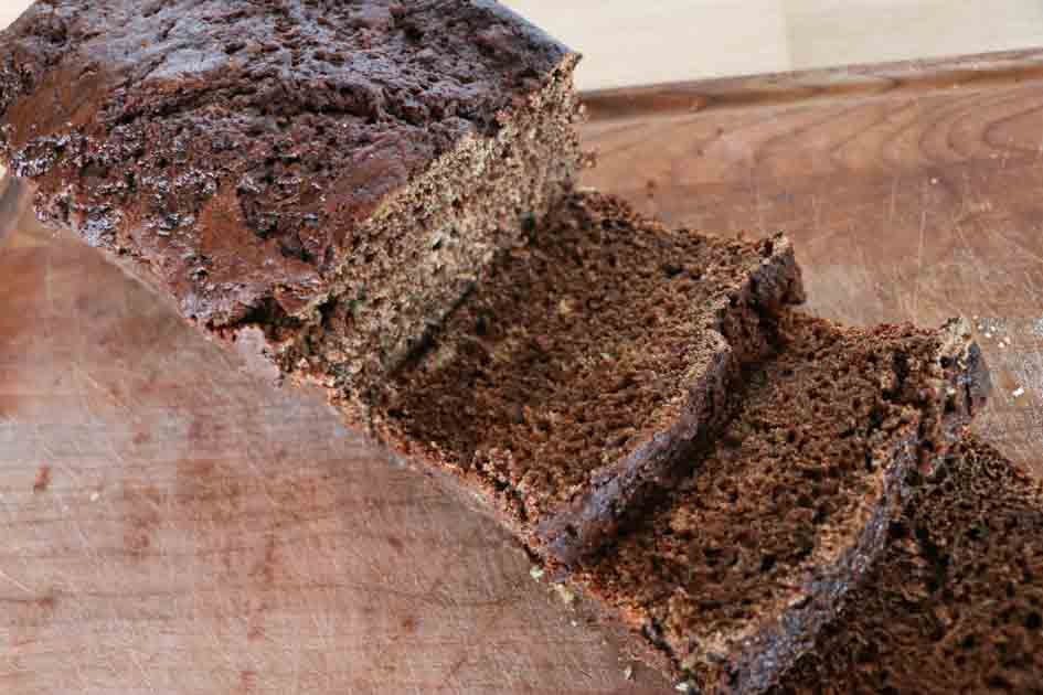 slices of chocolate zucchini bread