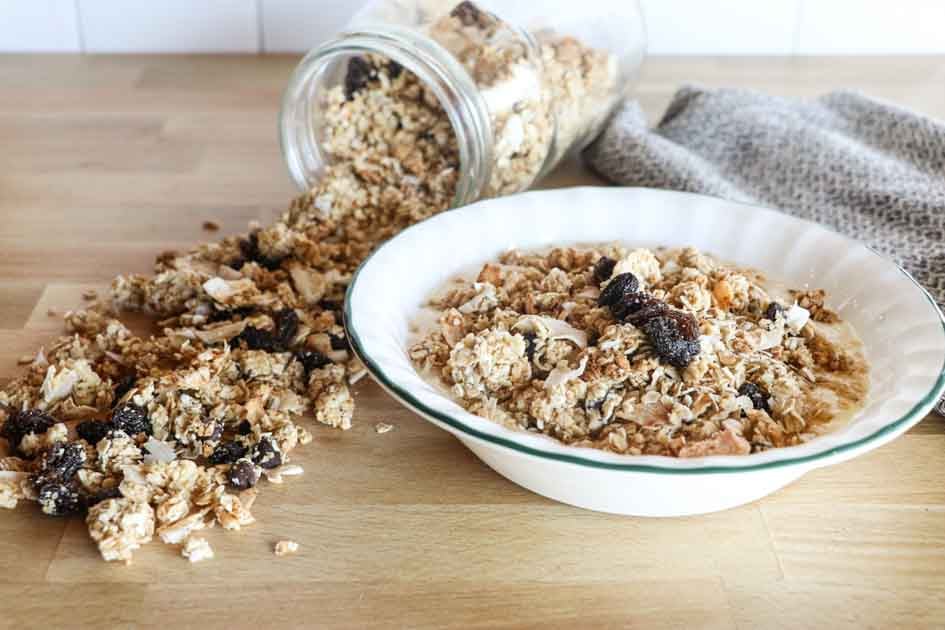 sourdough granola with yogurt