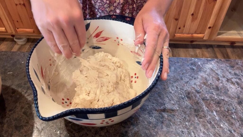 mix into a shaggy dough