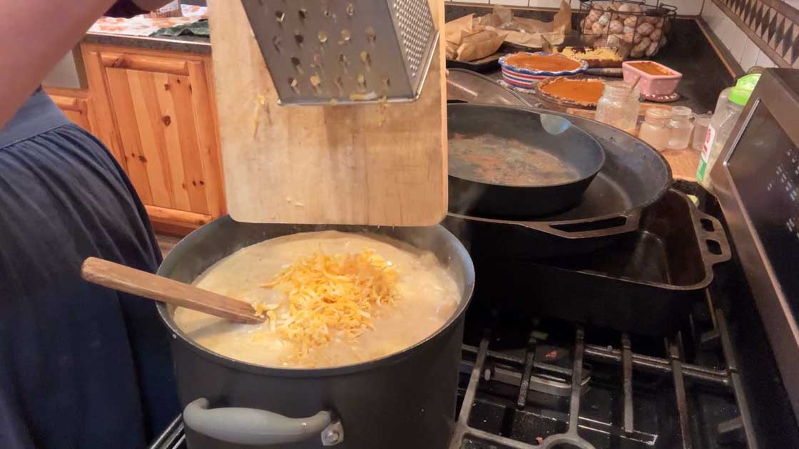 adding cheese to cheeseburger soup