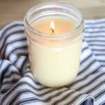 lit tallow candle