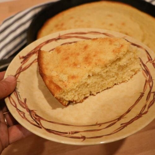 piece of sourdough cornbread