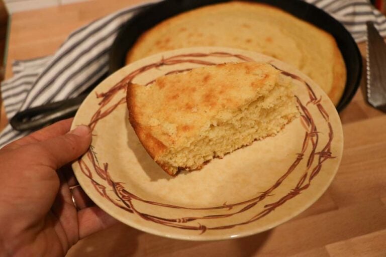 piece of sourdough cornbread