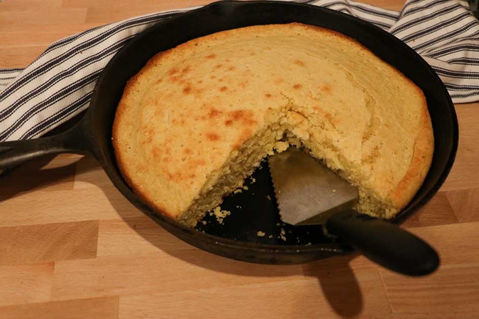 sourdough cornbread served