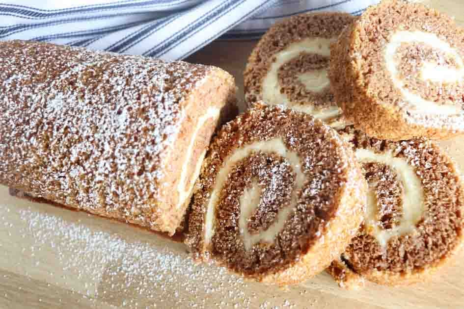 sourdough pumpkin roll on a towel