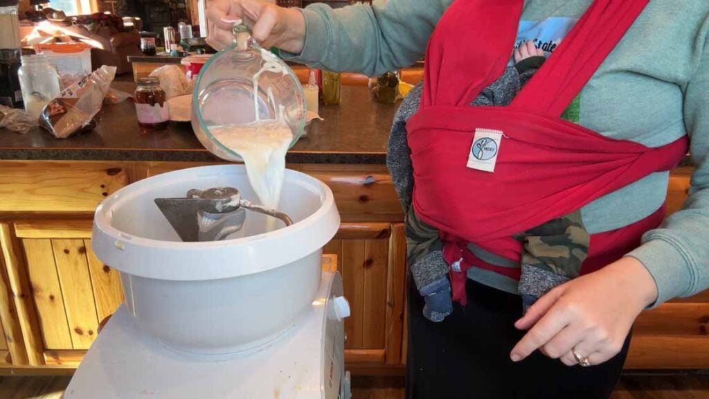 mixing up sourdough puff pastry