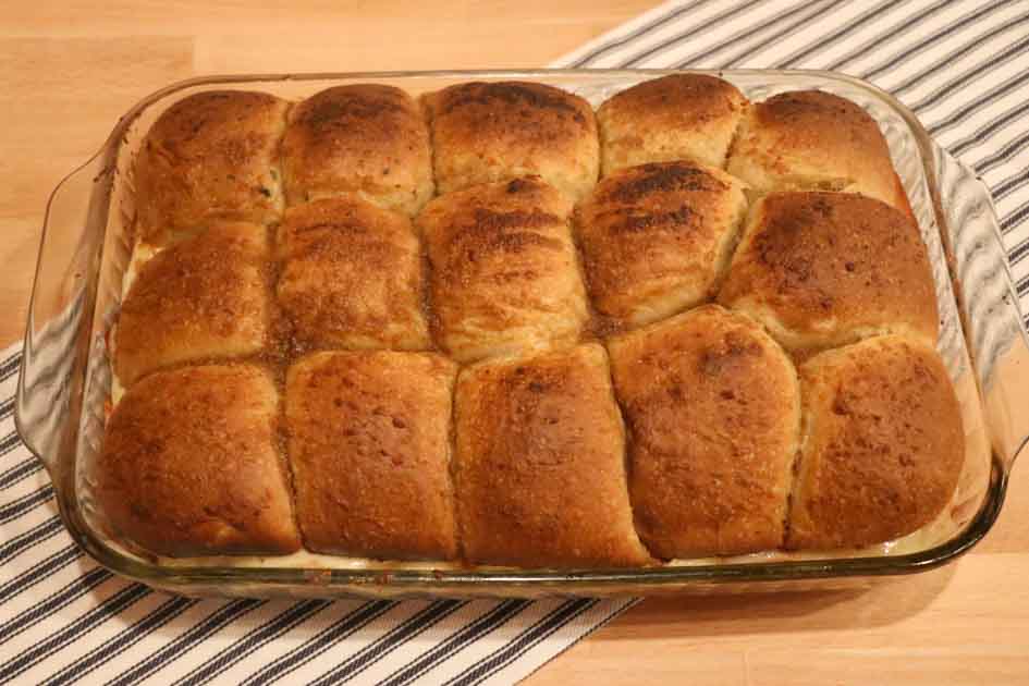pan of sourdough sliders