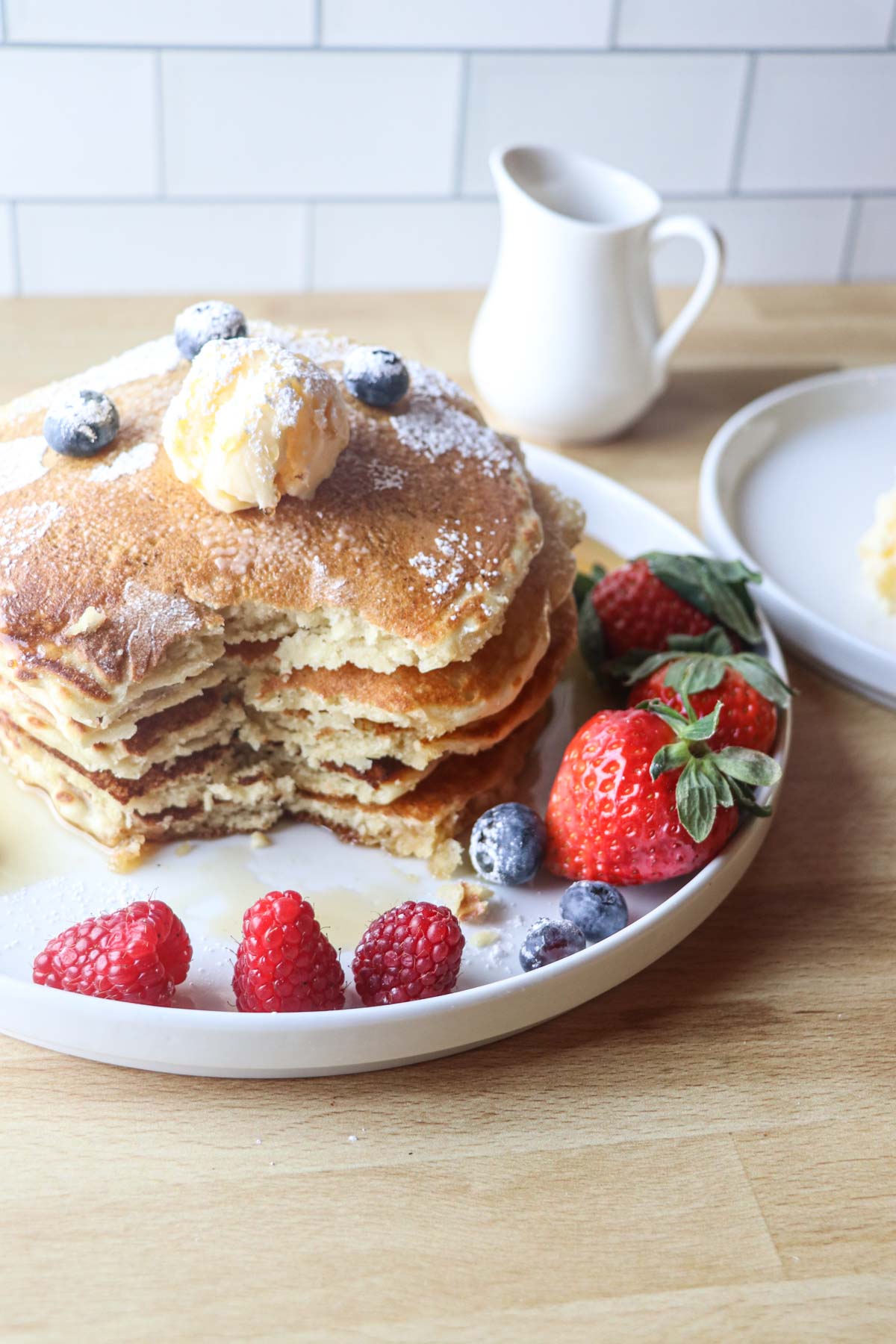 sourdough pancakes with berries