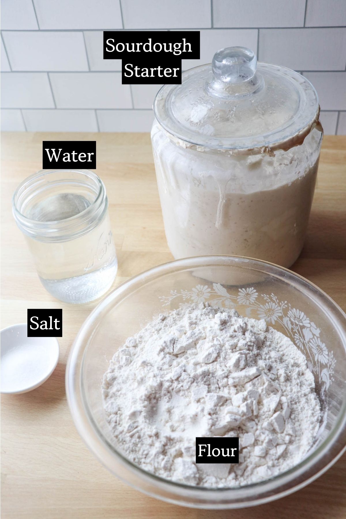 artisan sourdough ingredients