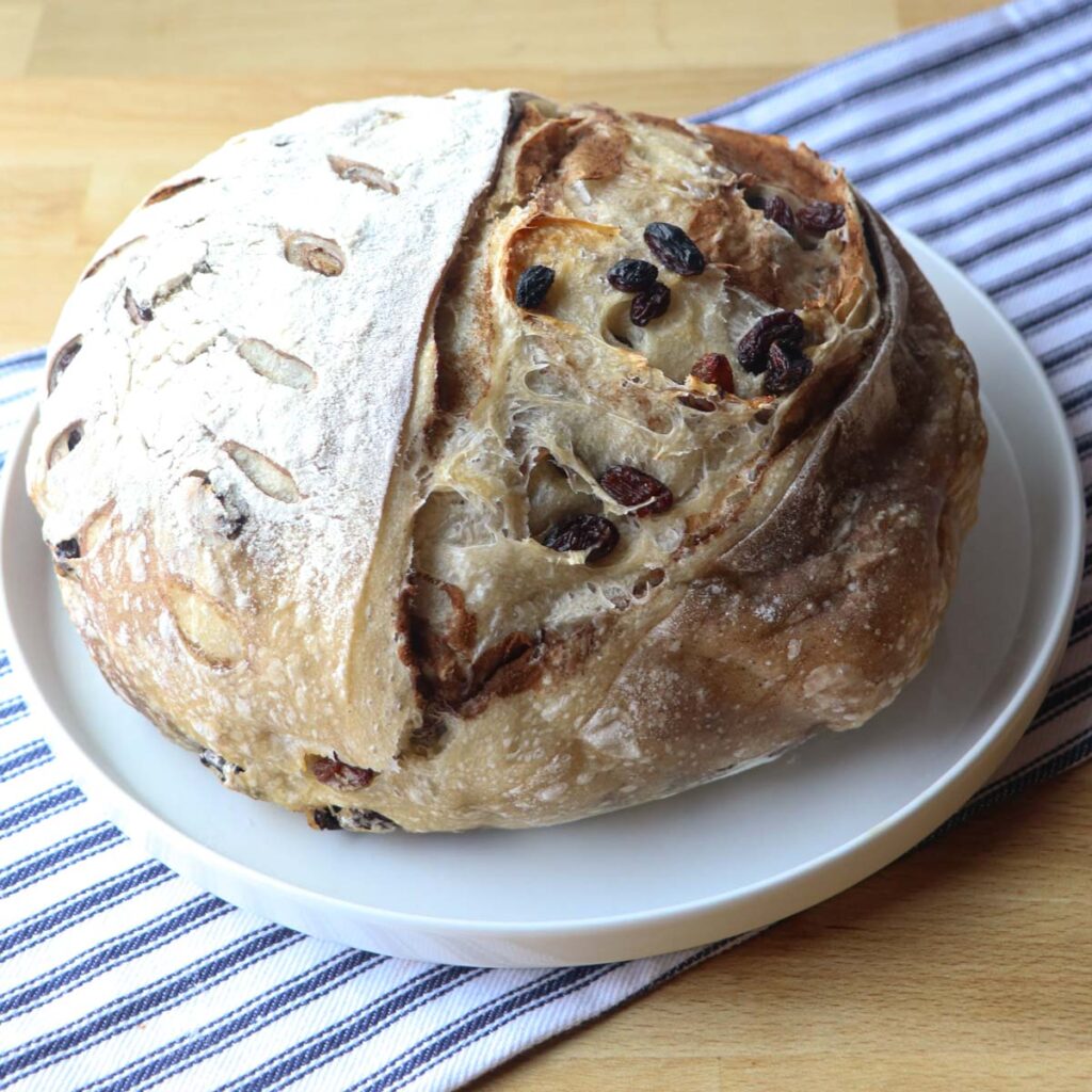 cinnamon raisin bread square