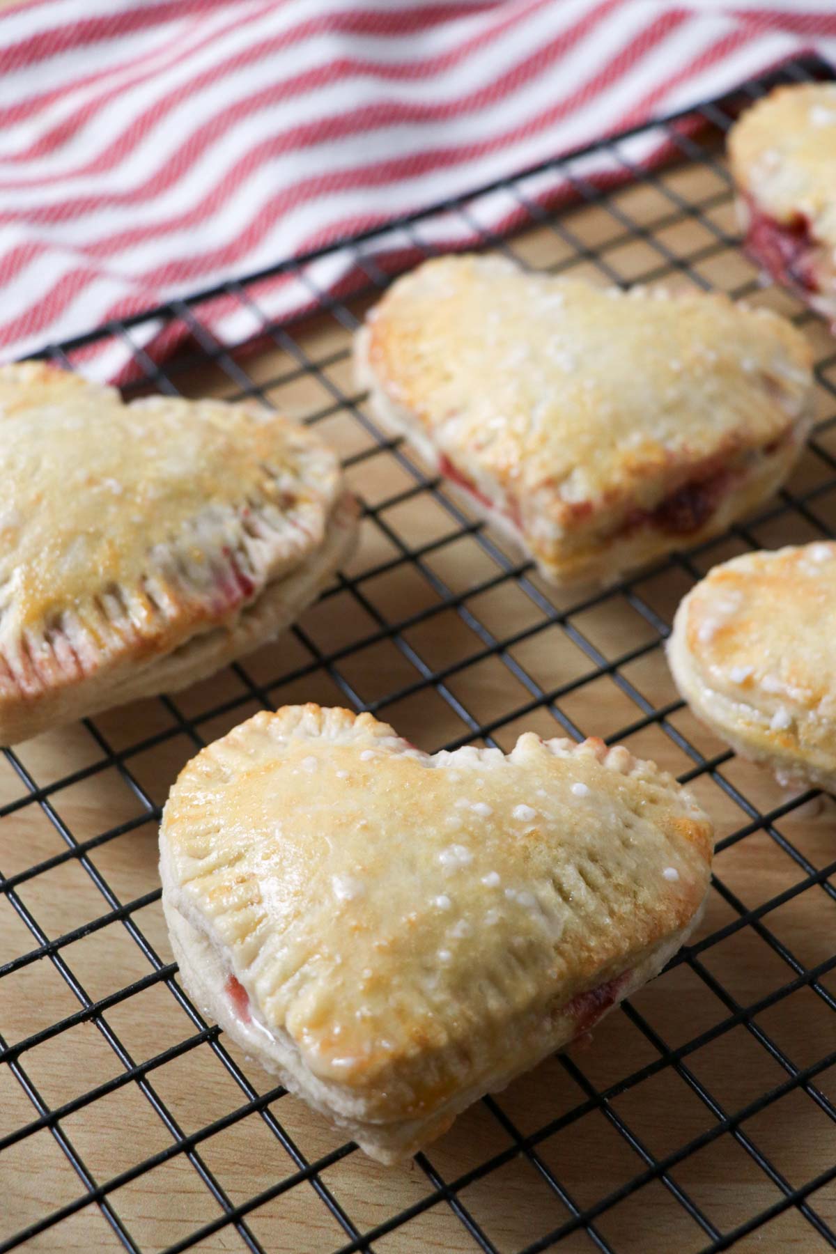 heart shaped sourdough hand pies