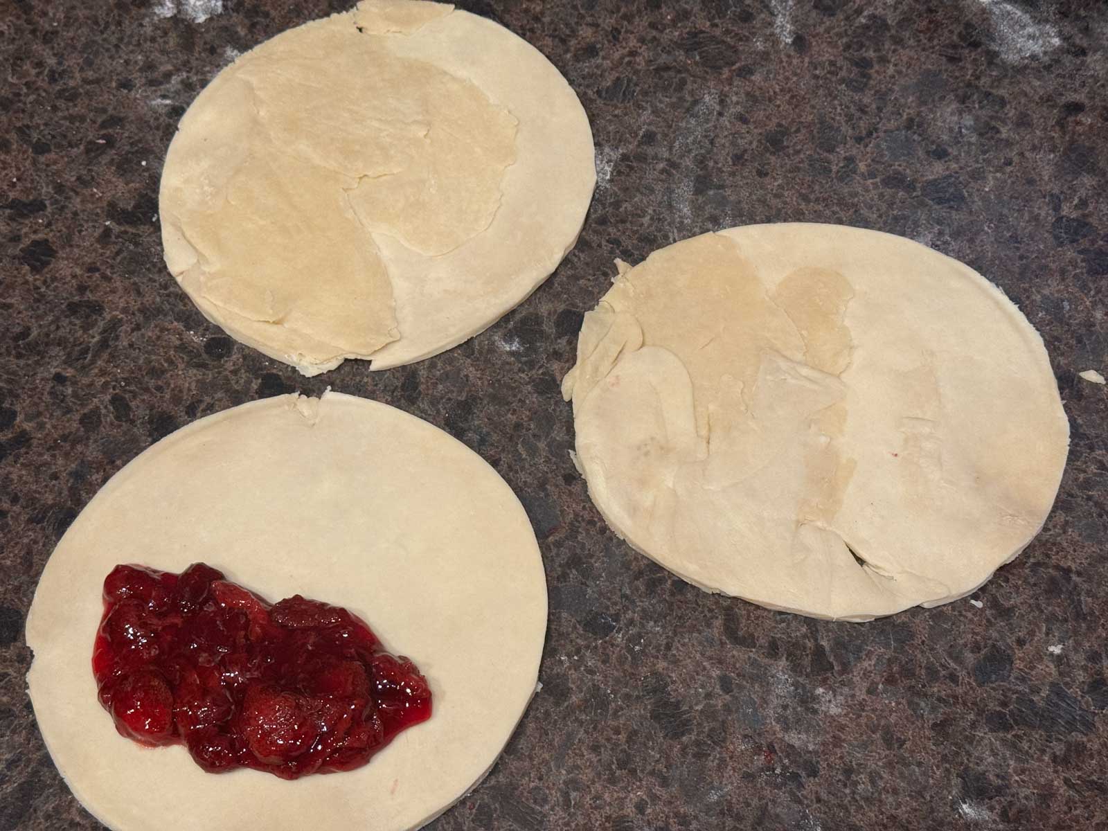 making sourdough hand pies