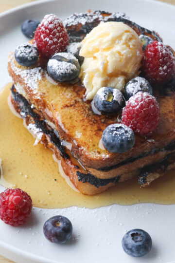 platter of strawberry sourdough muffins square