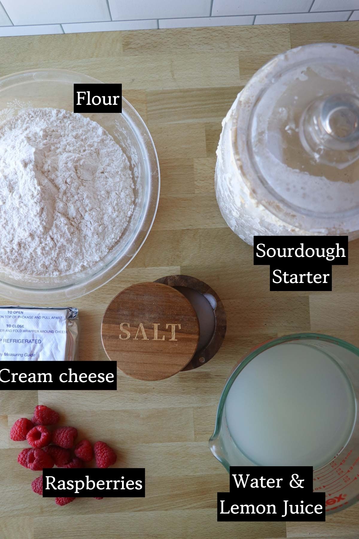 raspberry cheesecake sourdough ingredients