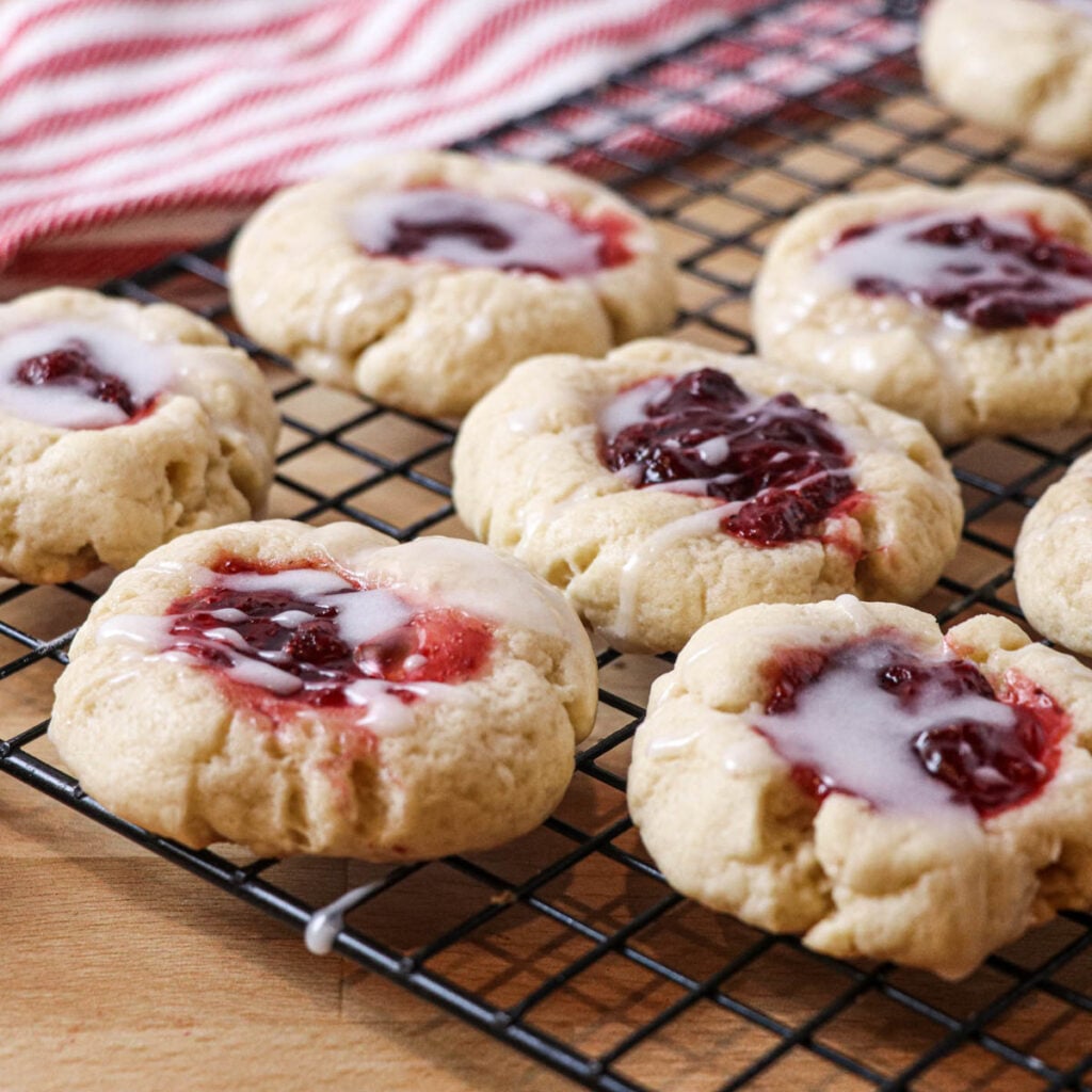 soft sourdough thumbprint square