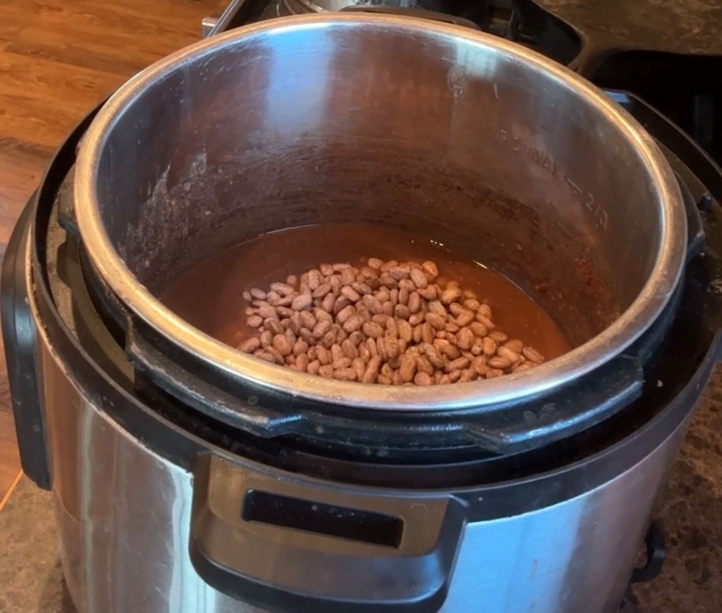 adding beans to instant pot