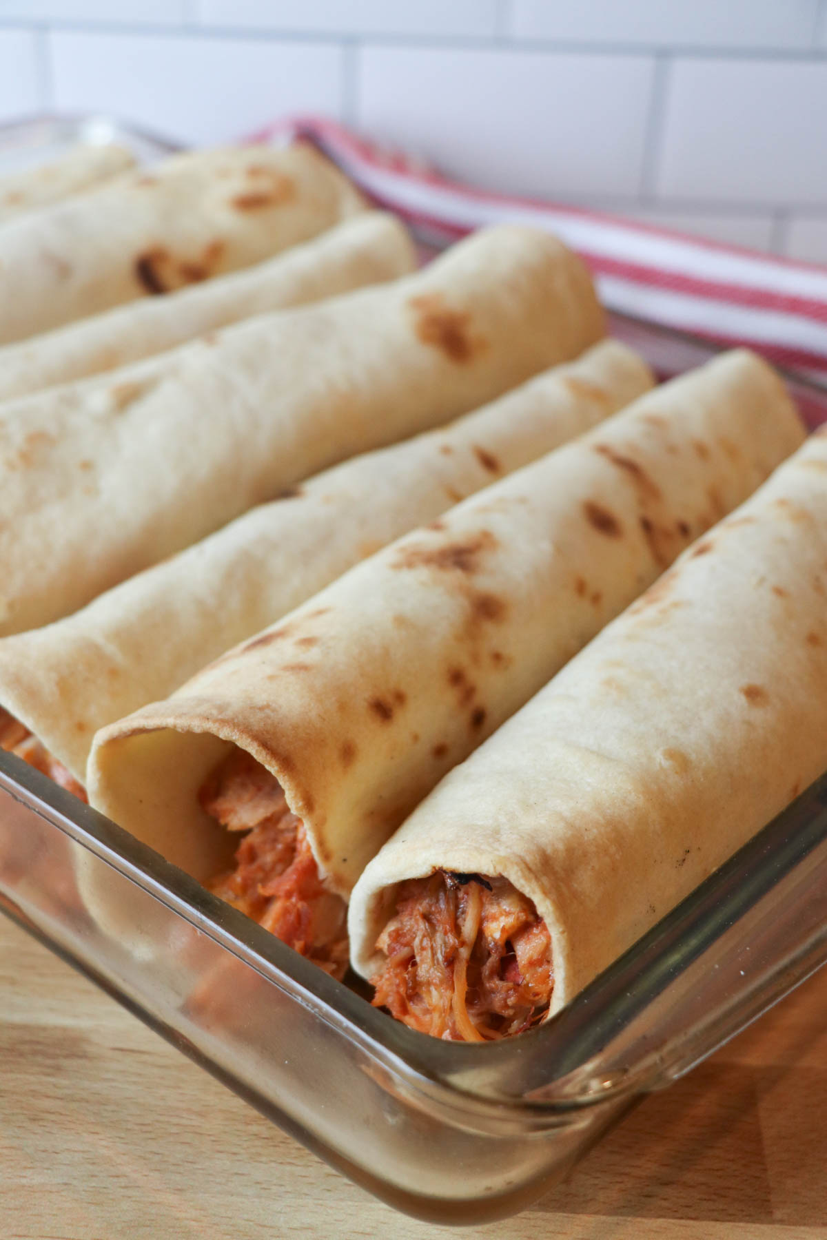 baked chicken taquitos vertical