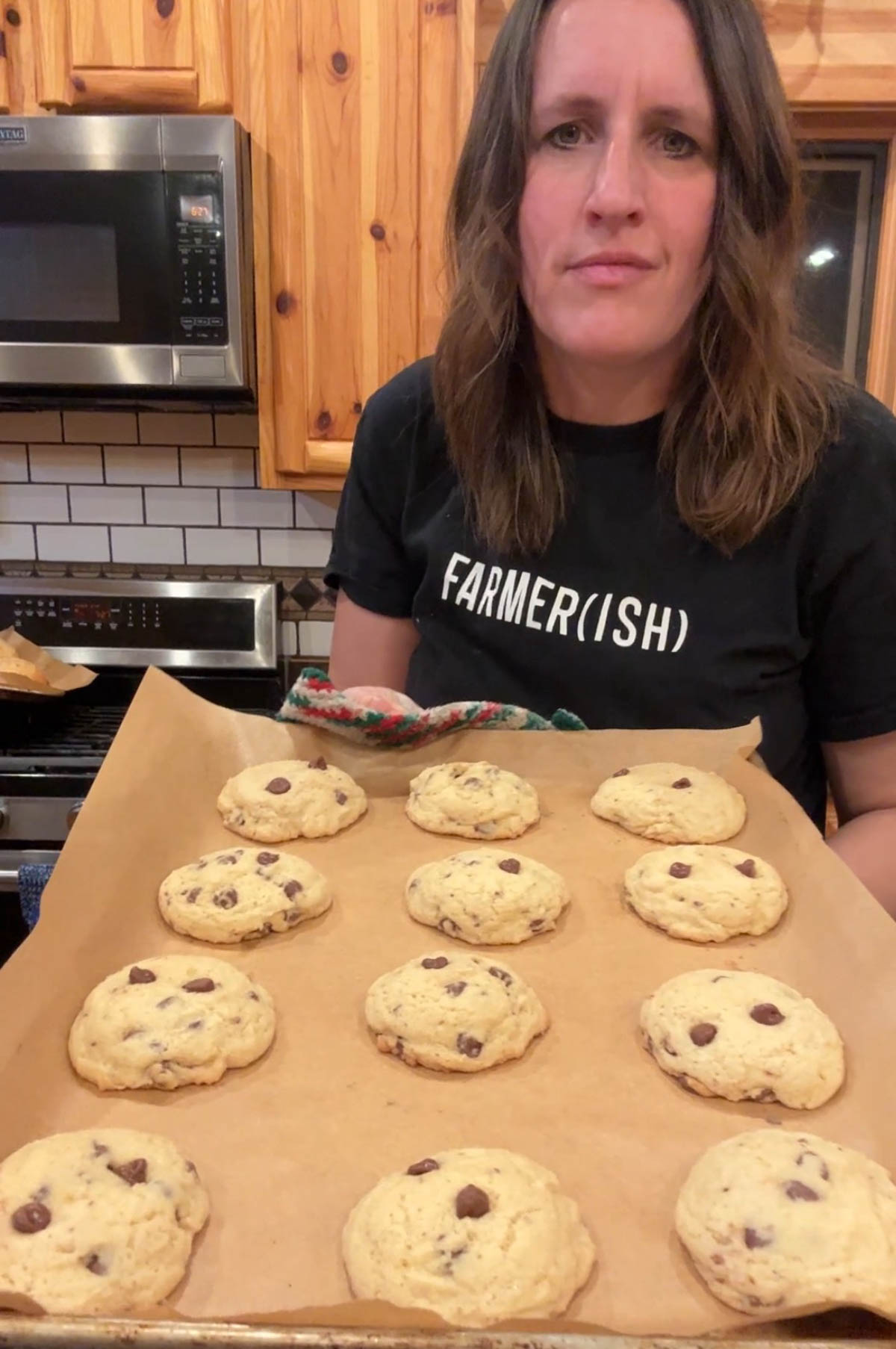 fresh baked chocolate chip cookies