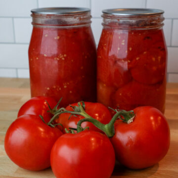 jars of canned tomatoes square