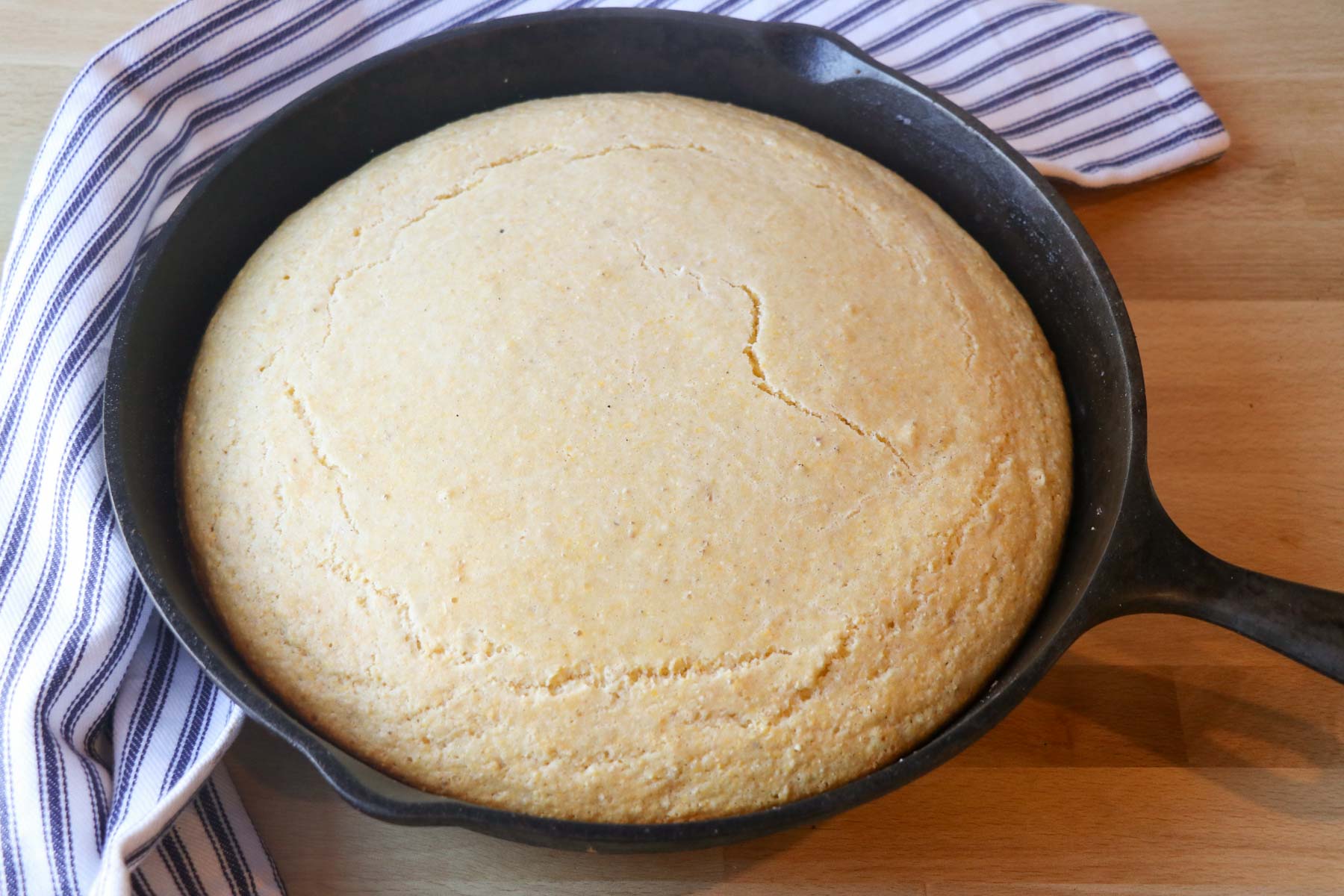 pan of sourdough cornbread