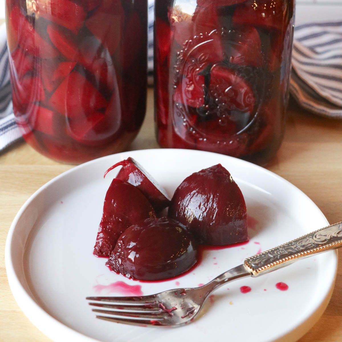 pickled beets in jars