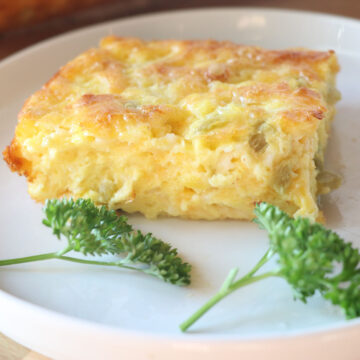 piece of egg casserole square