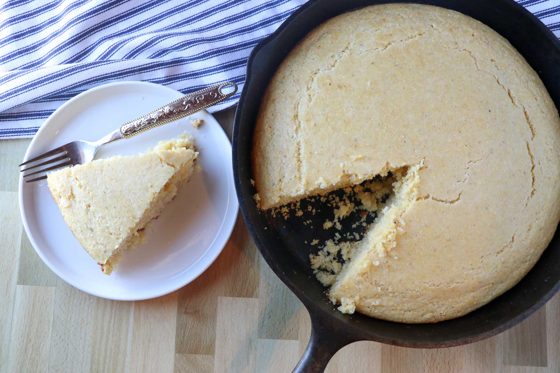 piece of sourdough cornbread