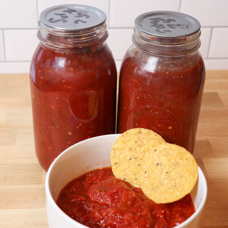 The Best Home Canned Salsa Recipe - Easy (Video)
