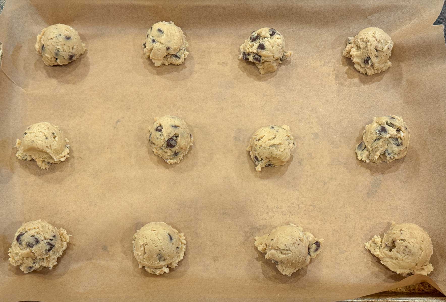 sourdough chocolate chip cookie dough balls