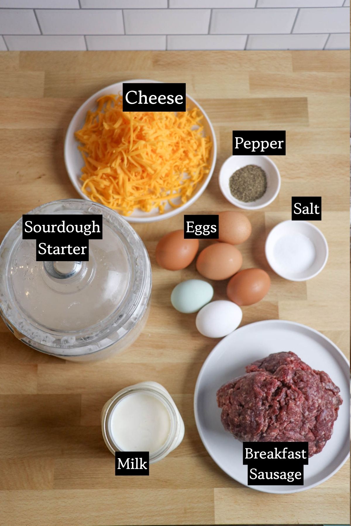 sourdough breakfast pizza ingredients
