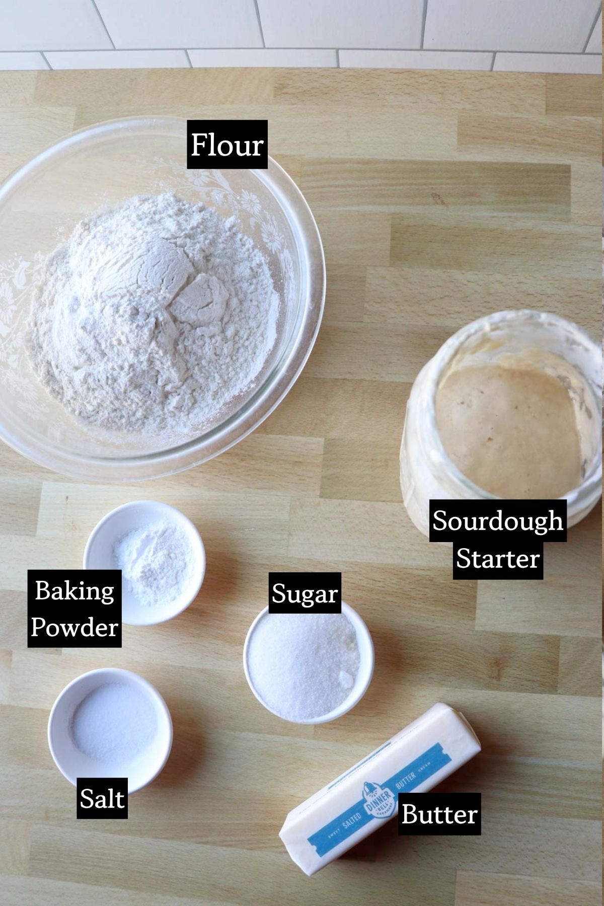 Sourdough biscuit ingredients