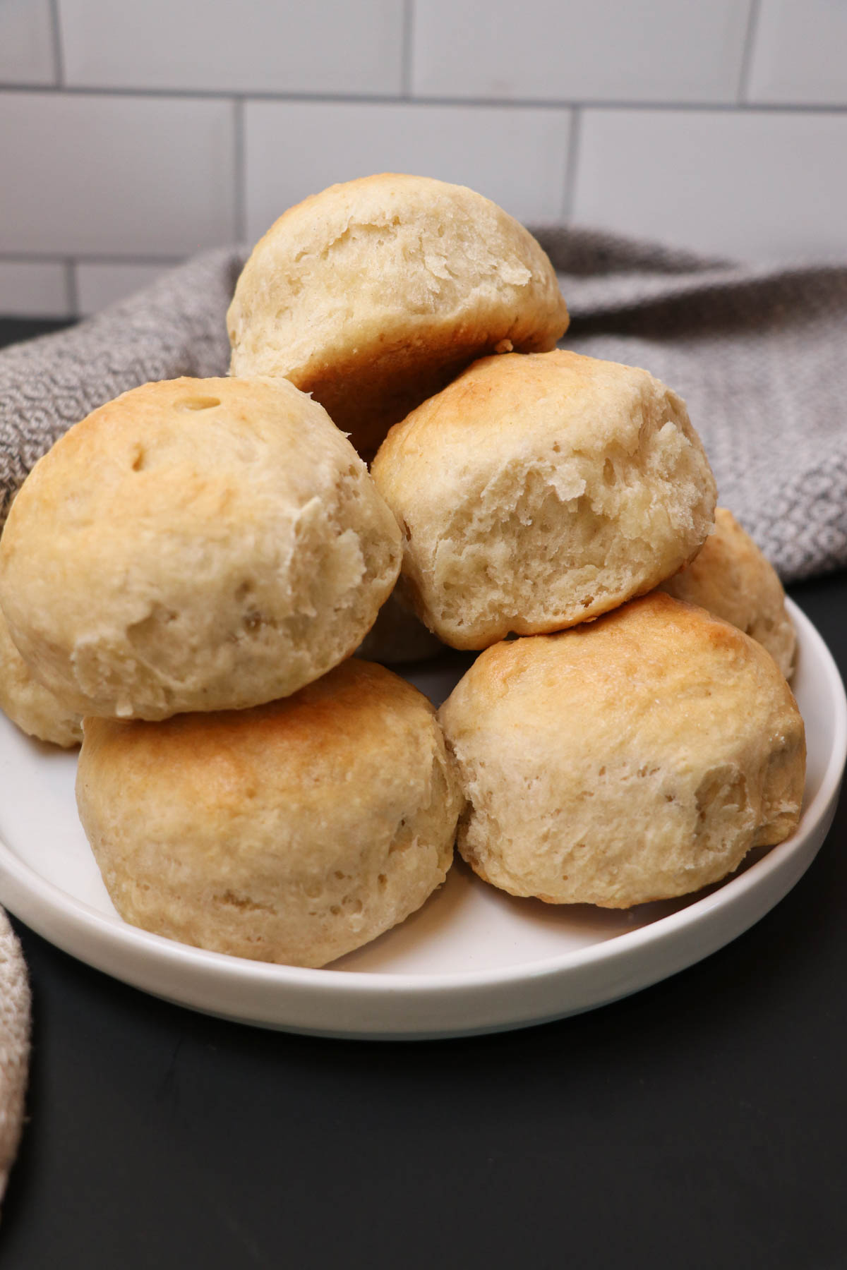sourdough biscuits on plate
