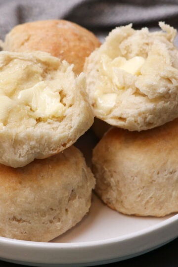 sourdough biscuits with butter